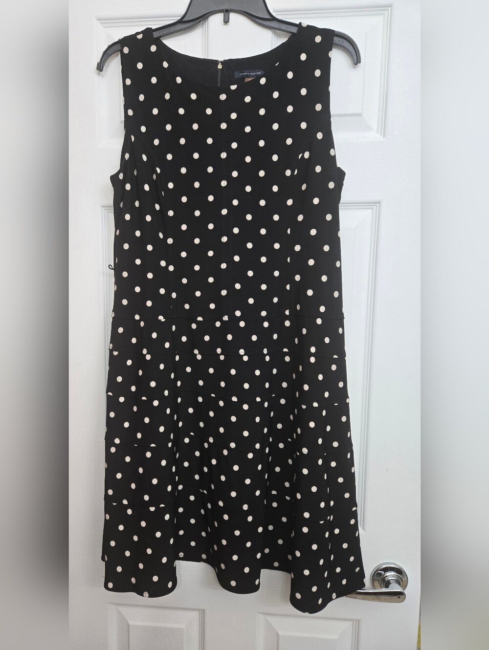 Tommy Hilfiger Black and White Polka Dot Maxi Skirt